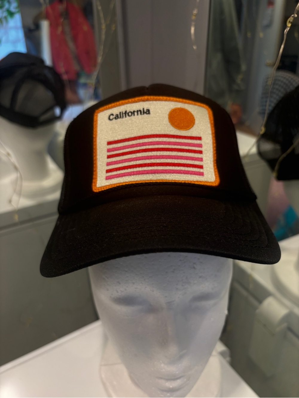 California Patch Trucker Hat - Black